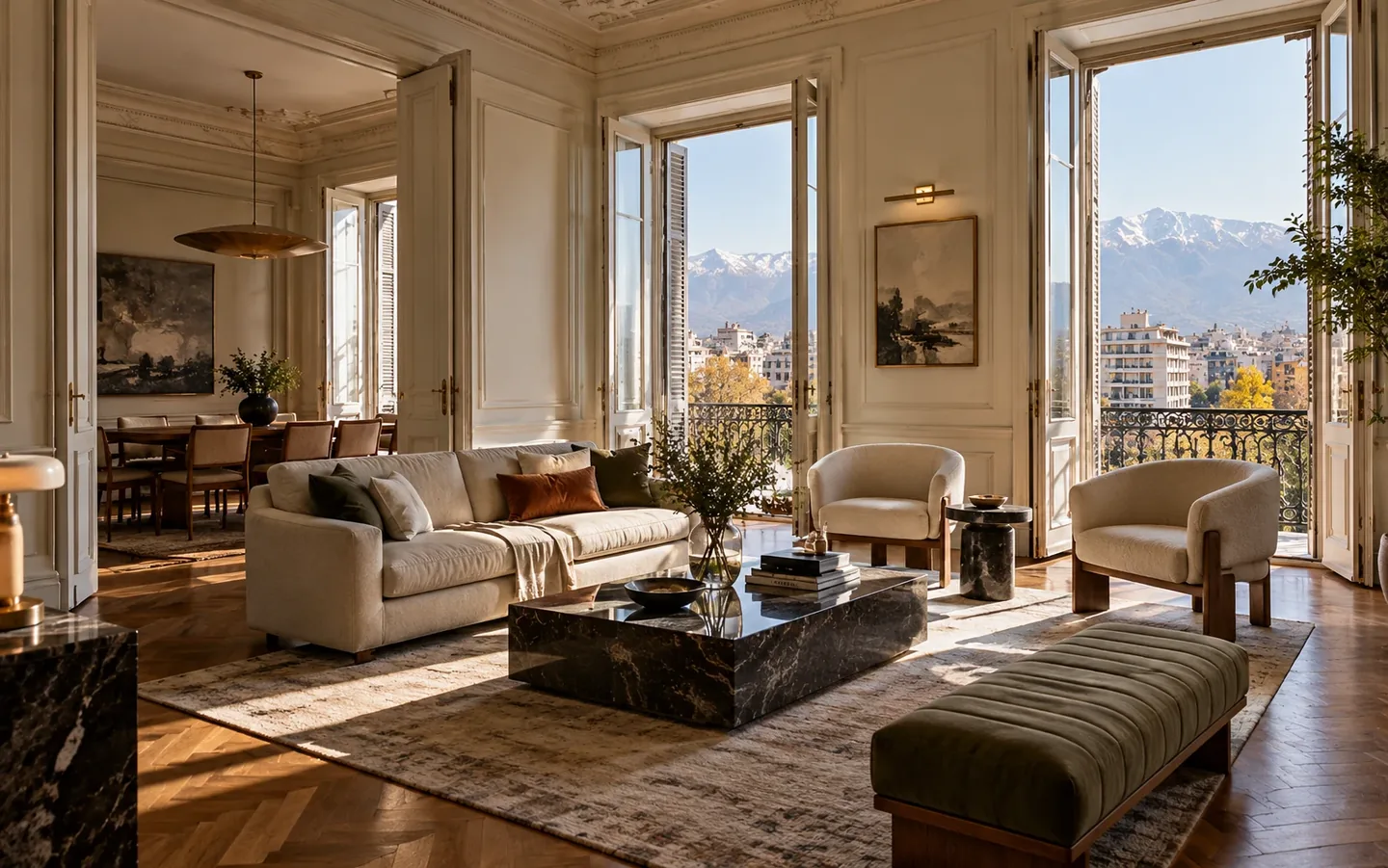 Imagen editorial referencial de interior residencial de alta gama