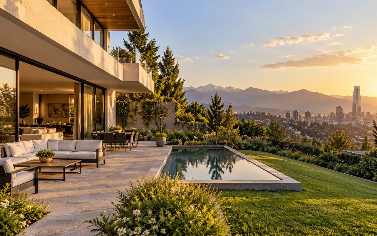 Imagen editorial referencial de residencia contemporánea